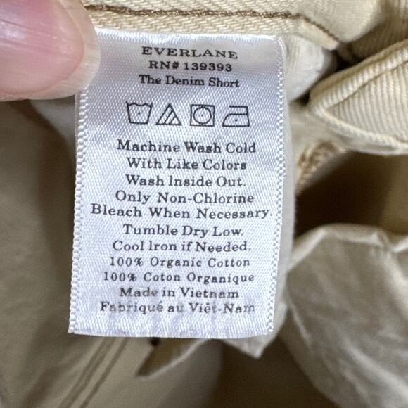 Everlane The Denim Short Tan Sand Size 25 - Picture 8 of 9